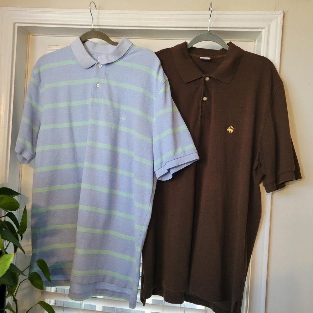7 SHIRT BUNDLE LOT BROOKS BROTHERS MENS XL ORIGINAL FIT 346 POLO SHORT SLEEVE